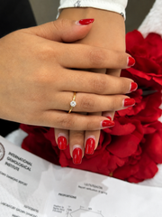 Anillo de Boda Oro 14K + 0.5 Ct. Diamante IGI VVS1 Color D