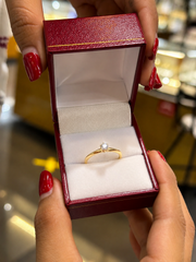 Anillo de Boda Oro 14K + 0.5 Ct. Diamante IGI VVS1 Color D
