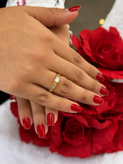Anillo de Boda Oro 14K + 0.5 Ct. Diamante IGI VVS1 Color D
