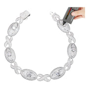 Pulso Infinito & Ojos Pulsera Moissanitas-plata 925-diamante