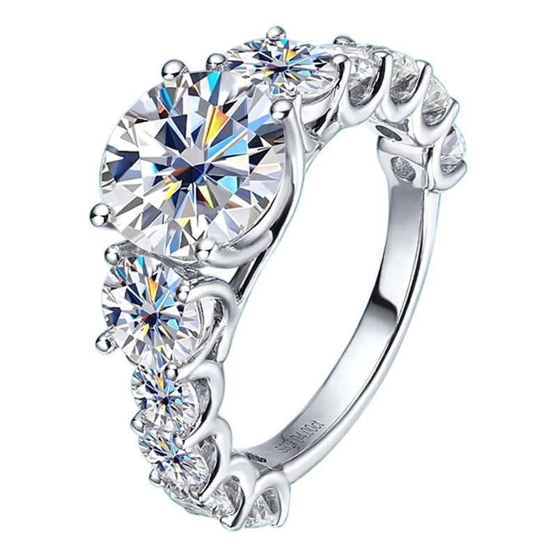 Anillo De Boda 8 Kilates Ct-moissanita De Lab-plata 925