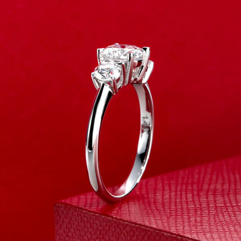 Anillo De Boda Diamante Lab Oro Solido 14k 5ct 9mm C/caja