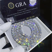 Cadena De Moissanita 80ct. Kilates Plata 925 6mm Unisex 60cm Plateado