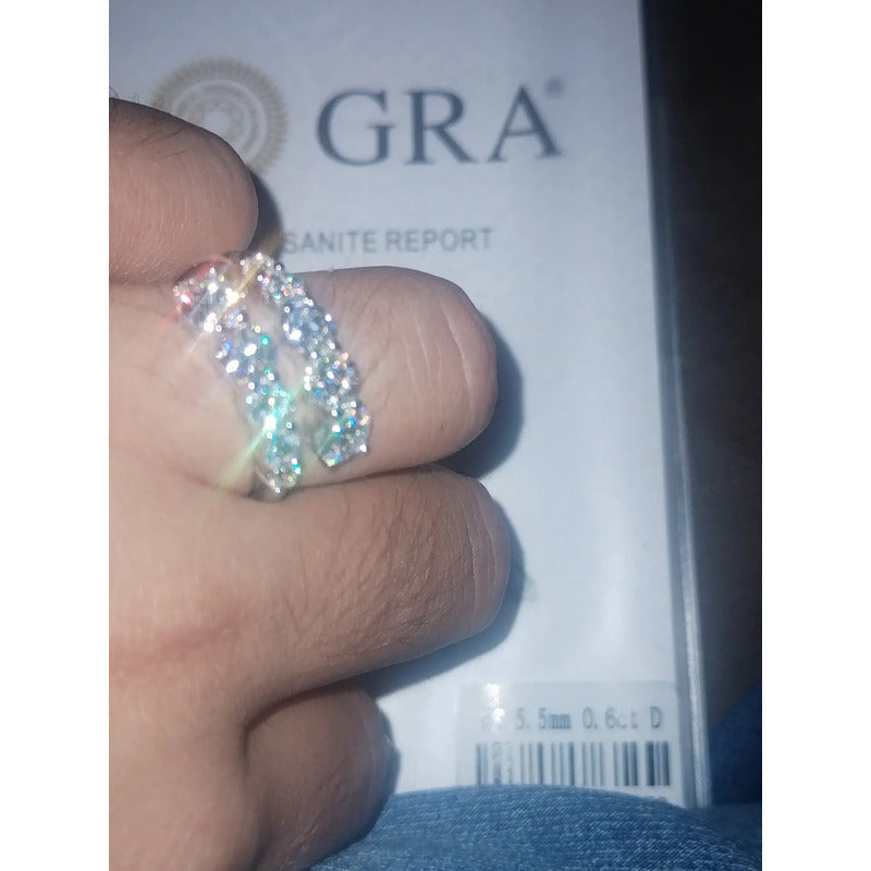 Anillo Churumbela 3.87 Ct. Moissanita Plata 925 Baño Oro 18k Plateado Adjustable