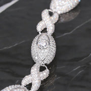 Pulso Infinito & Ojos Pulsera Moissanitas-plata 925-diamante