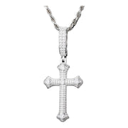 Dije De Cruz Moissanite 4c 2025 Lujo Plata 925 C/certificado Plateado