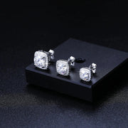 Aretes Moissanita 4ct. 9mm & Zircorn C/certificado Plata 925