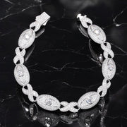 Pulso Infinito & Ojos Pulsera Moissanitas-plata 925-diamante