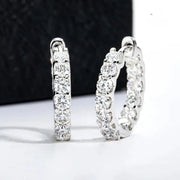 Aretes Arracadas 2.6 Ct Diamante De Lab Moissanite Plata 925 Plateado