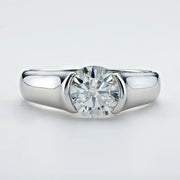 Anillo Unisex Plata 925 Incrustaciones Diamante 2 Quilates
