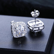 Aretes Moissanita 4ct. 9mm & Zircorn C/certificado Plata 925