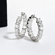 Aretes Arracadas 2.6 Ct Diamante De Lab Moissanite Plata 925 Plateado