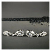 Aretes Moissanita Colgantes Pera Vintage Diseñador Plata 925