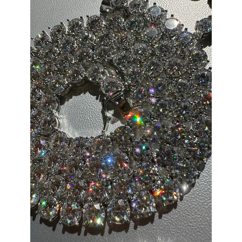 Cadena De Moissanita 80ct. Kilates Plata 925 6mm Unisex 60cm Plateado