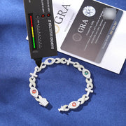 Pulsera Cruz Ojo Pulso Plata 925 Moisanite Ct Hombre Papá