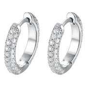 Arracadas Moissanita Para Hombre Y Mujer Plata 925 3 Filas