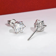 Aretes 4 Ct Moissanita C/ Certificado Plata 925 Vvs1 Color D