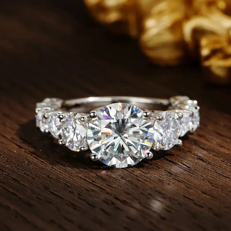 Anillo De Boda 8 Kilates Ct-moissanita De Lab-plata 925