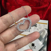 Dije De Corazon Para Mujer Plata 925 Moissanita 2.5 Kilates. Plateado