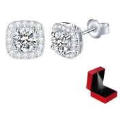 Aretes Moissanita 4ct. 9mm & Zircorn C/certificado Plata 925