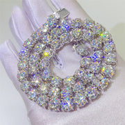 Cadena De Moissanita 80ct. Kilates Plata 925 6mm Unisex 60cm Plateado