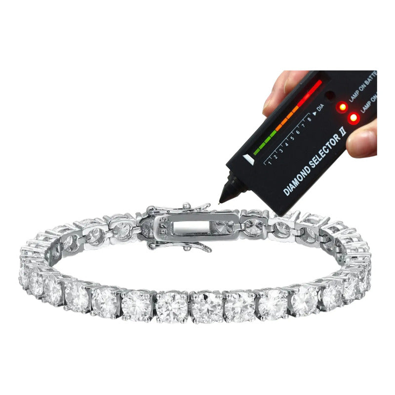 Esclava Moissanite Diamante De Lab Vvs1 20 Ct Plata 925 5mm