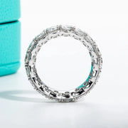 Anillo Eternity De Boda-diamante-moissanita 8ct-oro 18k