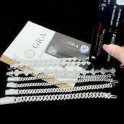 Cadena De Corazones Moissanite 30 Ct. Kilates Plata 925 10mm Plateado