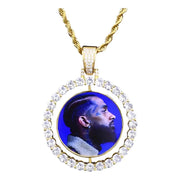 Dije Giratorio Personalizado Con Foto Zircornia 5a