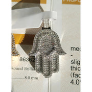 Dije Mano De Fatima Famsa Plata 925 Ct Moissanite Hombre Ice