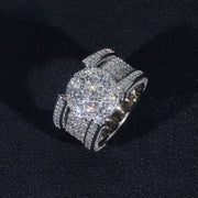 Anillo De Hombre Lujo Moissanite 4.25 Ct. Plata 925 Icebox.