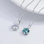 Conjunto De Joyas-moissanita Verde-anillo&pendientes&collar.