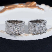 Anillo De Hombre Lujo Moissanite 4.25 Ct. Plata 925 Icebox.