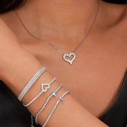 Dije De Corazon Para Mujer Plata 925 Moissanita 2.5 Kilates. Plateado