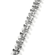Pulsera De Cruz 10mm Moissanita Lab Plata 925 Ice Box Trap. Plateado 19 Cm 19 Cm