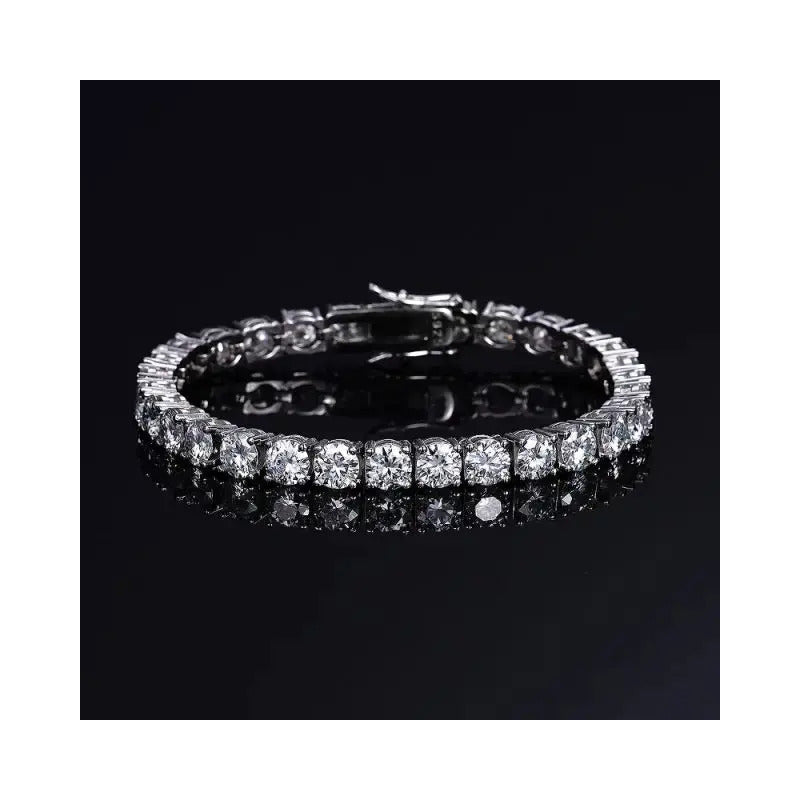 Esclava Moissanite Diamante De Lab Vvs1 20 Ct Plata 925 5mm