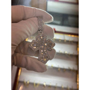 Dije De Cruz Baguette 5 Ct. Hombre Plata 925 Diamond Tester. Plateado