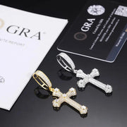 Dije De Cruz Moissanite 4c 2025 Lujo Plata 925 C/certificado Plateado