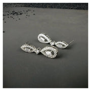 Aretes Moissanita Colgantes Pera Vintage Diseñador Plata 925