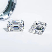 Anillo De Moissanita 3 Ct. Corte Esmeralda Vvs1 Plata 925