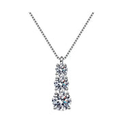 Dije Cruz De Plata 925 Lujo Con Moissanita 5ct Vvs C/gra. Plateado