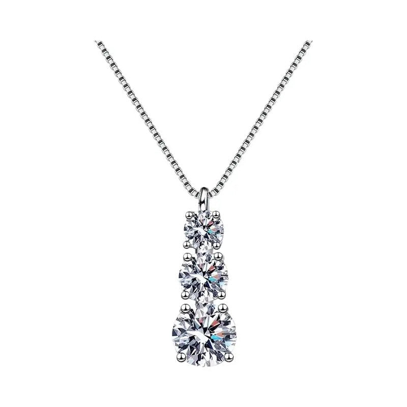 Dije Cruz De Plata 925 Lujo Con Moissanita 5ct Vvs C/gra. Plateado