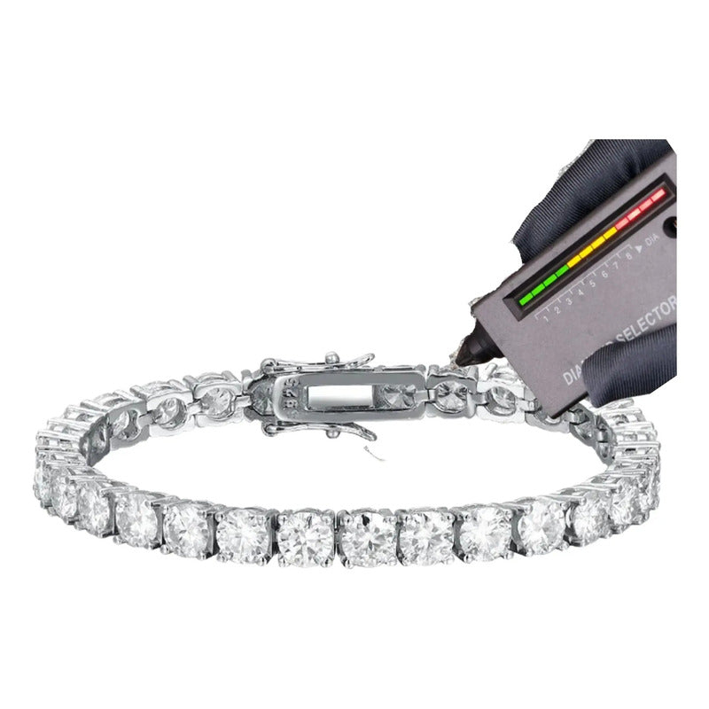 Esclava Diamante De Laboratorio Vvs1 30 Ct Plata 925 6.5mm