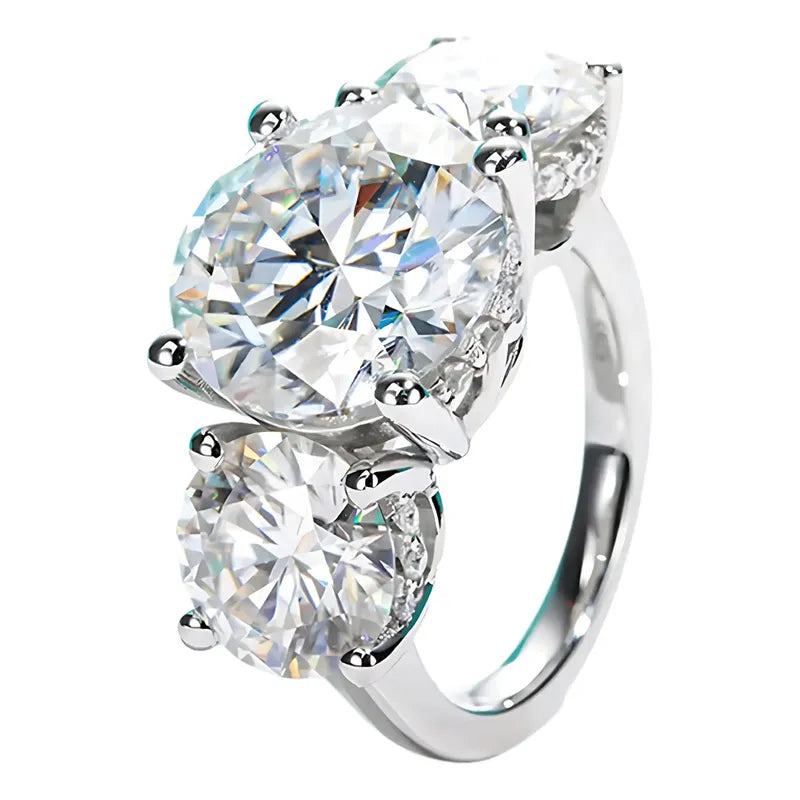 Anillo De Boda 11 Ct (quilates) Plata 925- Moissanitas Gra
