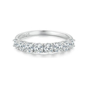 Anillo Moissanita Auxiliar 1.2 Ct 2mm Plata 925 Plateado 7