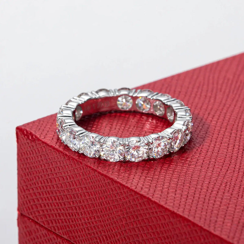 Anillo Churumbela De Diamante De 5ct - Moissanita - Oro 18k