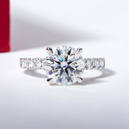 Anillo Boda Compromiso Diamante Moissanita Plata 925 4.3ct