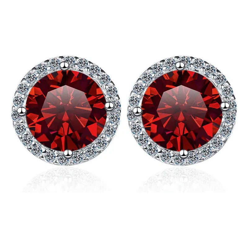Aretes Moissanita Vvs1 Color D 1 Ct Plata 925- Oro 18k