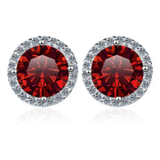 Aretes Moissanita Vvs1 Color D 1 Ct Plata 925- Oro 18k