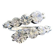 Anillo Churumbela 3.87 Ct. Moissanita Plata 925 Baño Oro 18k Plateado Adjustable